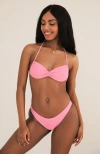 Dippin Daisys Nocturnal Cheeky Swim Bottom In Bubblegum Waffle