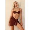 Dippin Daisys Nomad Sarong In Mocha Crinkle
