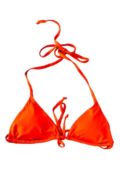 Dippin Daisys Palm Bikini Top In Orange