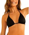 Dippin Daisys Palm Tie Back Triangle Bikini Top In Black