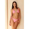 Dippin Daisys Palm Tie Back Triangle Bikini Top In Tropical Punch