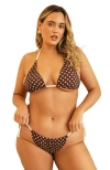 Dippin Daisys Palm Top In Dotted Brown