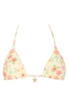 Dippin Daisys Palm Triangle Bikini Top In Multi