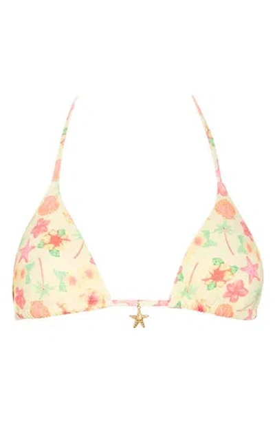 Dippin Daisys Palm Triangle Bikini Top In Multi