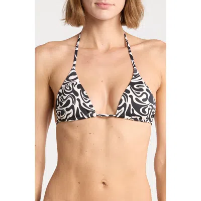 Dippin Daisys Palm Triangle Bikini Top In Black