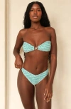 Dippin Daisys Polo Super Cheeky Bikini Bottom In Green