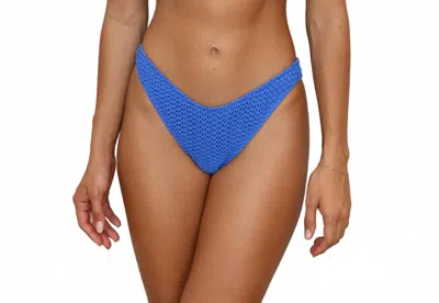 DIPPIN DAISYS RAGLAN CHEEKY BIKINI BOTTOM IN TEXTURE INDIGO