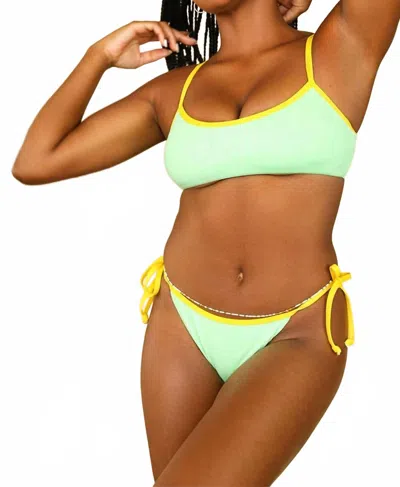 Dippin Daisys Renegade Bikini Bottom In Mojito / Lemon In Green