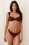 Dippin Daisys Roma Underwire Bikini Top In Brown
