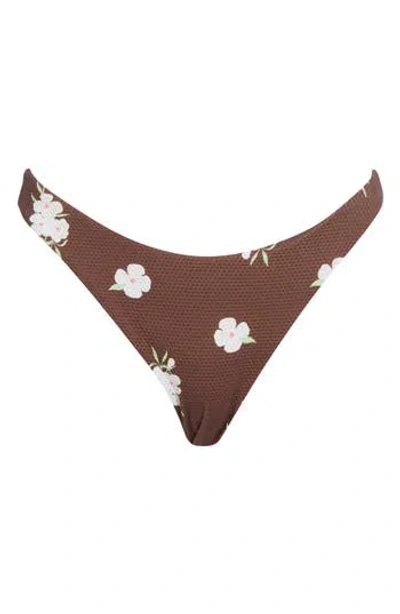Dippin Daisys Rosette Bikini Bottoms In Brown