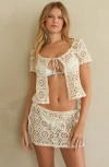 Dippin Daisys Sail Away Mini Skirt In Neutral