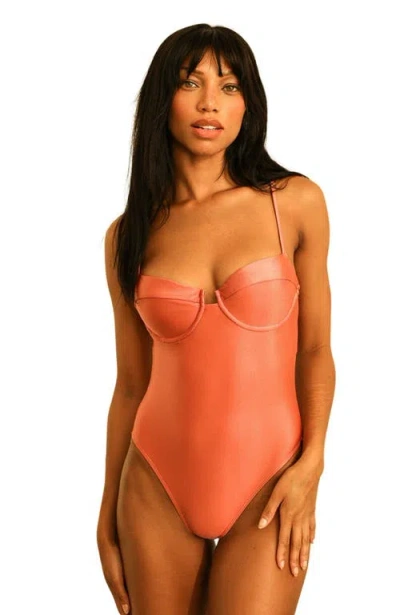 Dippin Daisys Saltwater One Piece In Dusty Rose