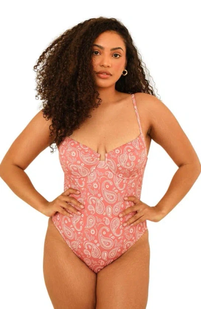 Dippin Daisys Saltwater One Piece In Pink Paisley