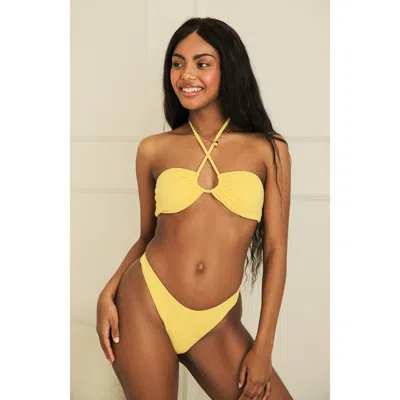 Dippin Daisys Seaport Thong Bikini Bottom In Sunshine