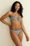 Dippin Daisys Seaport Thong Bikini Bottom In Black