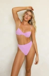 Dippin Daisys Seashore High Waist Cheeky Bikini Bottom In Bloom
