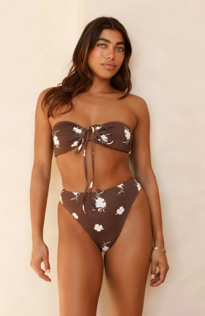 Dippin Daisys Seashore High Waist Cheeky Bikini Bottom In Enchanted