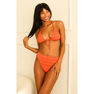 Dippin Daisys Seashore High Waist Cheeky Bikini Bottom In Morocco
