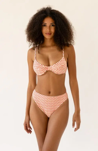 Dippin Daisys Seashore High Waist Cheeky Bikini Bottom In Rockstar