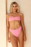 Dippin Daisys Seashore High Waist Cheeky Bikini Bottom In Tropical Punch