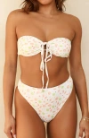 Dippin Daisys Seashore High Waist Cheeky Bikini Bottom In Underwater Garden