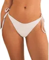 Dippin Daisys Ellie Tie Front Triangle Bikini Top In White