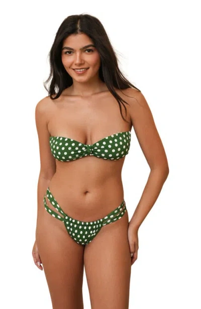 Dippin Daisys Shay Bandeau Bikini Top In Green