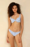 Dippin Daisys Sofia Underwire Bikini Top In Twin Fin Blue