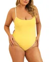 Dippin Daisys Soul Scoop Neck High Waist One Piece In Sunshine