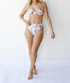 Dippin Daisys Stella Floral Bikini Top In White In White