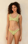 Dippin Daisys Sunny Bralette Top In Twin Fin Matcha
