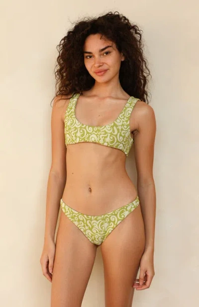 Dippin Daisys Sunny Bralette Top In Twin Fin Matcha