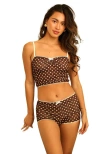 Dippin Daisys Sweet Dreams Set In Dotted Brown