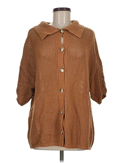 Pre-owned Dippin' Daisy's Swimwear Cardigan Sweater In Brown