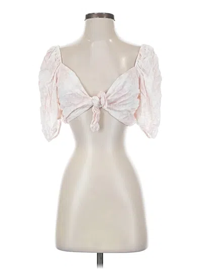 Pre-owned Dippin' Daisy's Swimwear Short Sleeve Blouse In Pink