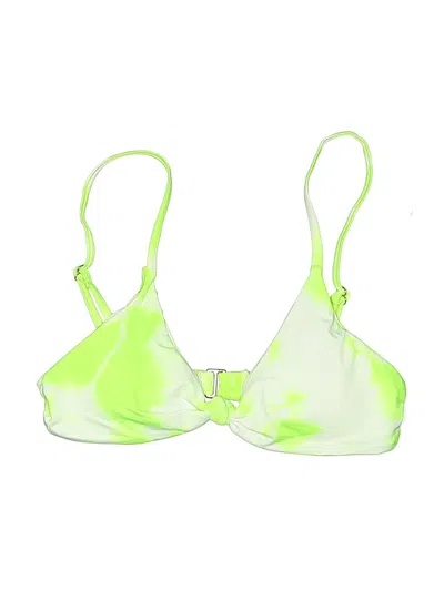 Pre-owned Dippin' Daisy's Swimwear Swimsuit Top Green Tie-dye Pattern Swimwear