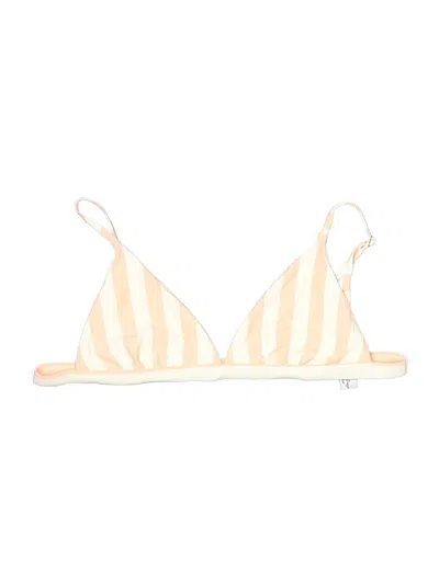 Pre-owned Dippin' Daisy's Swimwear Swimsuit Top Ivory Stripes Pattern Swimwear