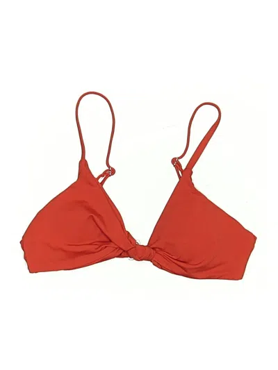Pre-owned Dippin' Daisy's Swimwear Swimsuit Top Red Solid Pattern Swimwear