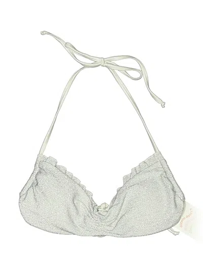 Pre-owned Dippin' Daisy's Swimwear Swimsuit Top Silver Tweed Pattern Swimwear