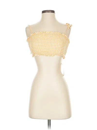 Dippin' Daisy's Swimwear Tube Top Orange Strapless Neckline Tops In Yellow