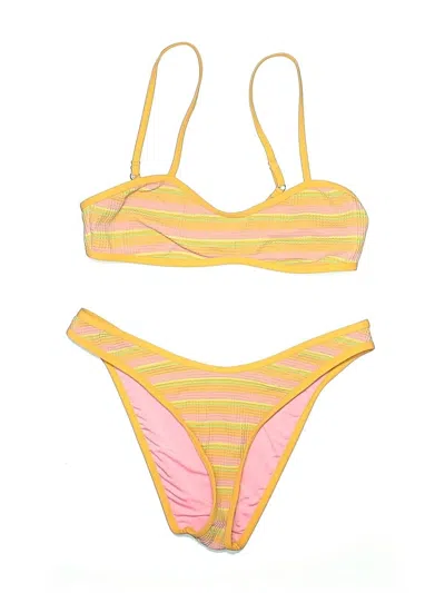 Pre-owned Dippin' Daisy's Swimwear Two Piece Swimsuit In Yellow