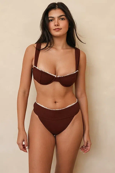 Dippin Daisys Sydney Cheeky Bikini Bottom In Terra, Women's At Urban Outfitters In Brown