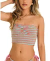 Dippin Daisys Tahoe Crop Top In Watermelon Stripe