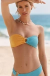 Dippin Daisys Terry Lotus Bandeau Bikini Top In Blue