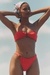 Dippin Daisys Terry Lotus Bandeau Bikini Top In Red