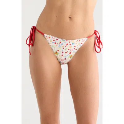 Dippin Daisys Valentina Side Tie Bikini Bottoms In Transparent