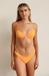 Dippin Daisys Venice Cheeky Bikini Bottom In Kumquat Terry