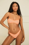 Dippin Daisys Venice Cheeky Bikini Bottom In Strawberry Lemonade