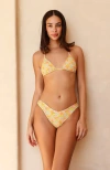 Dippin Daisys Venice Cheeky Bikini Bottom In Sunset Grove