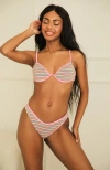 Dippin Daisys Venice Cheeky Bikini Bottom In Watermelon Stripe